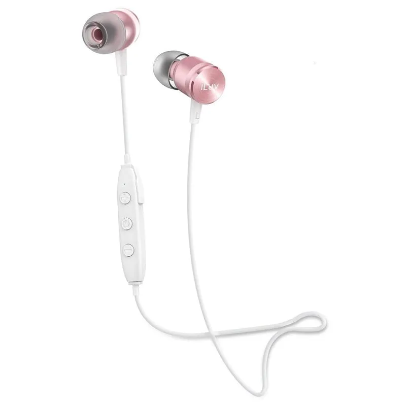 Cuffie Bluetooth iLuv Metal Forge Air rosa - immagine 1
