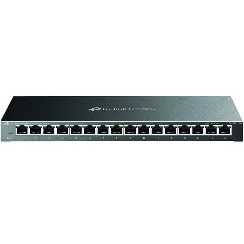Switch TP-Link TL-SG116E 16 porte Gigabit 10/100/1000 Mbps Metallico Non gestito PRO - immagine 1