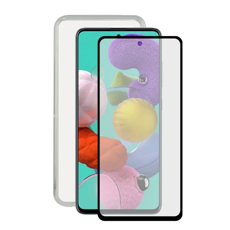 Custodia Contact Flex trasparente + protezione in vetro temperato 9H per Samsung Galaxy A51 - immagine 1