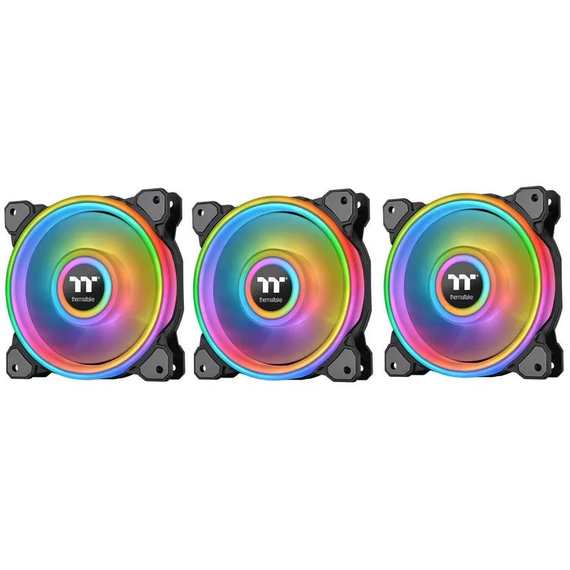 Thermaltake Riing Quad 14 RGB Radiator Pack 3 Ventole Premium Edition Nero - immagine 1