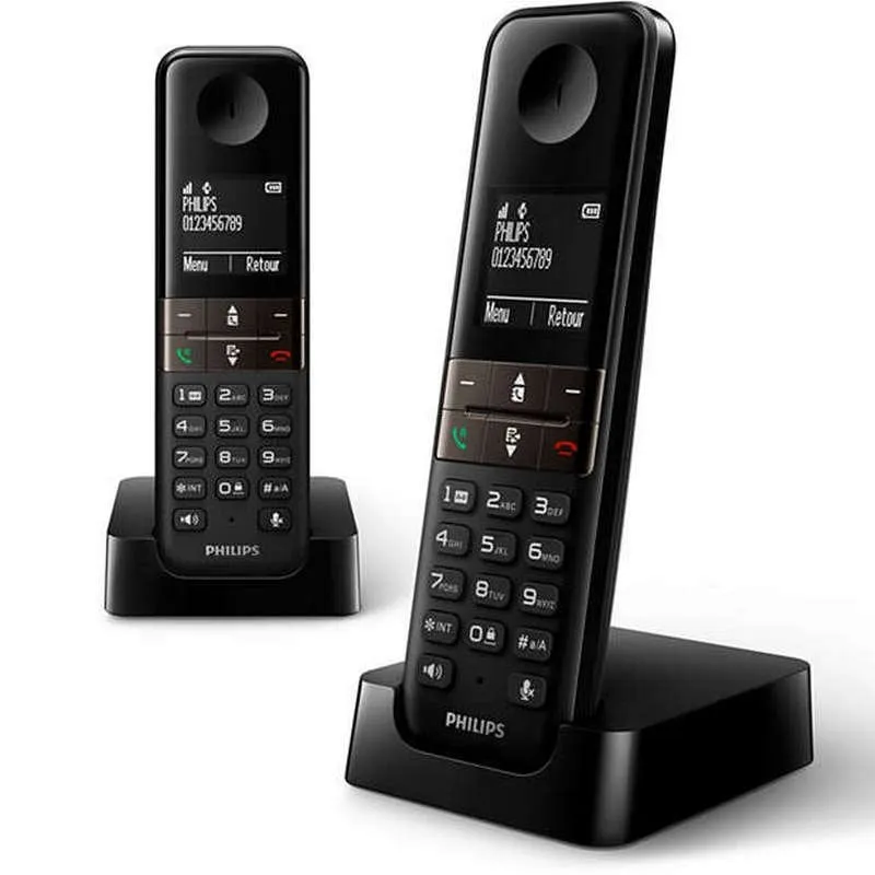 Telefono Cordless Duo Philips D4702B/34 Nero - immagine 1