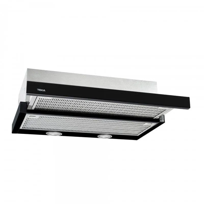 Campana extractora Teka CNL 6415 Ricircolo 60cm LED nera frontale inox - immagine 1