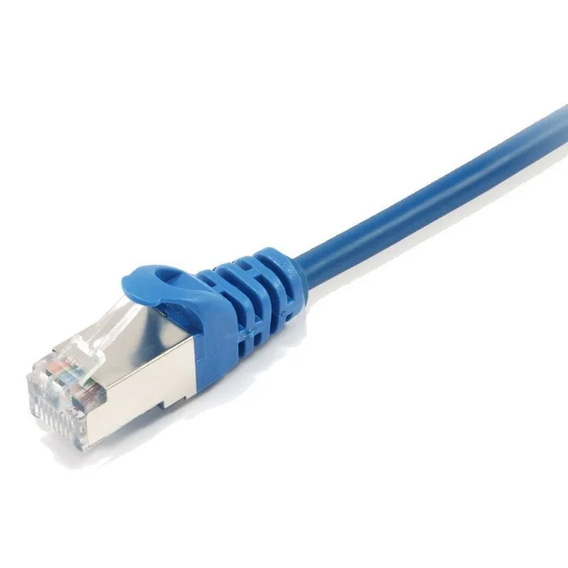 Equipaggia Cavo di Rete RJ45 S/FTP Schermato Cat.6A Blu 0,25m - immagine 1