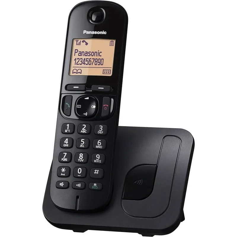 Telefono fisso wireless Panasonic KX-TGC210 Nero - immagine 1