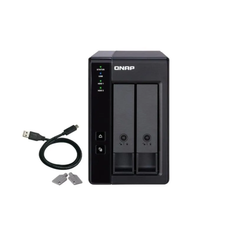 Disco Rigido Esterno QNAP 2 Bay USB-C 3.2 Gen 2 RAID TR-002 - immagine 1
