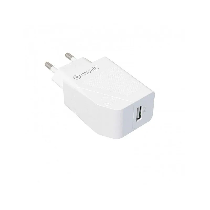 Caricatore USB Muvit 2.4A 12W Bianco - immagine 1