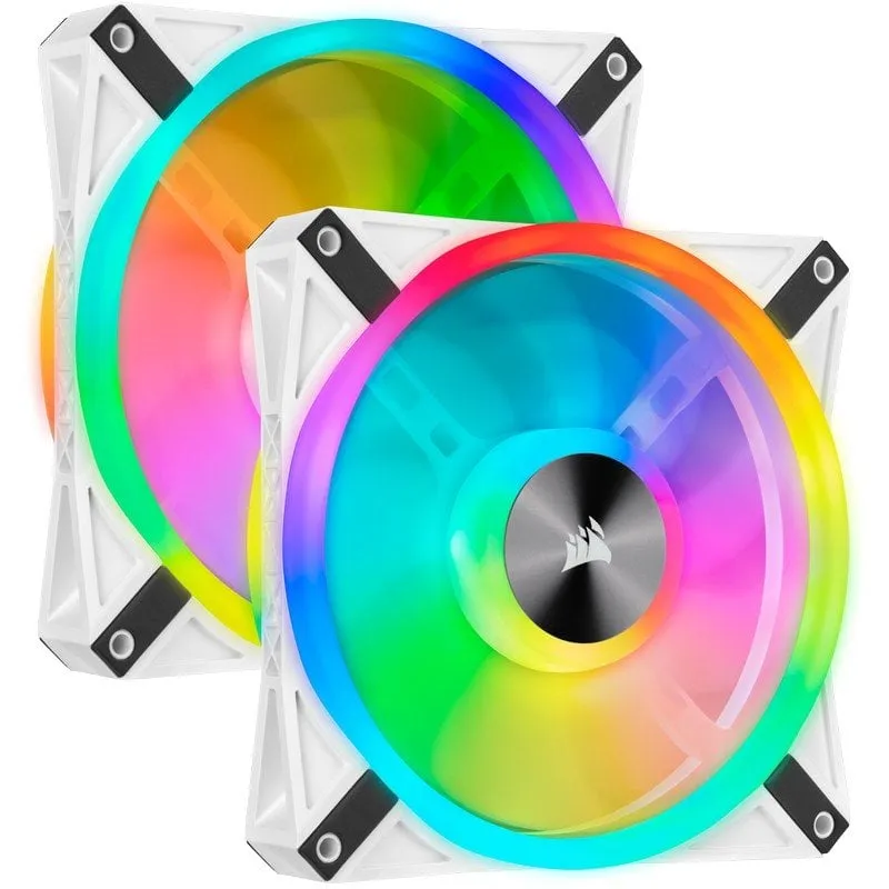 Corsair iCUE QL140 RGB PWM Doppia ventola con nodo luminoso Core bianco 140 mm - immagine 1