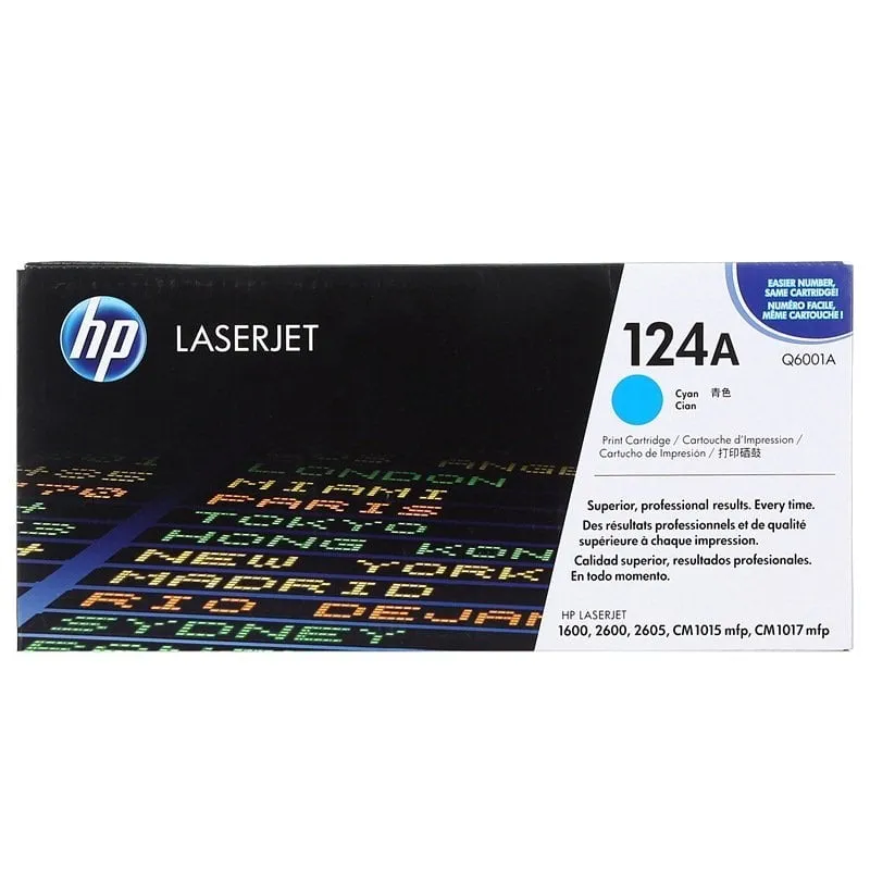 Toner HP 124A Original LaserJet Ciano Q6001A 2000 pagine - immagine 1