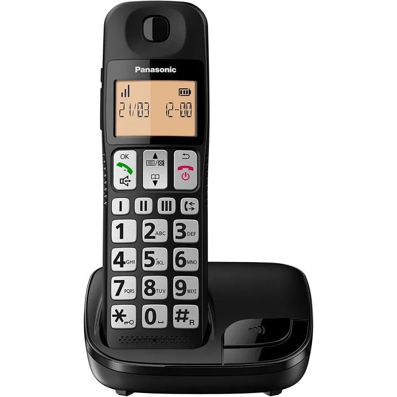 Telefono cordless Panasonic KX-TGE310SPB nero - immagine 1
