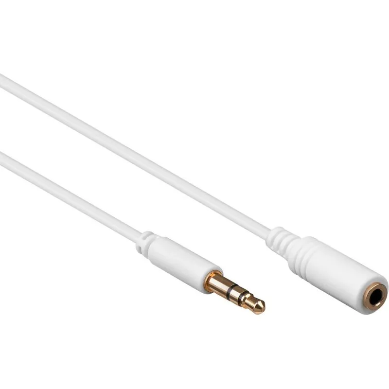 Cavo prolunga Goobay Jack 3,5 mm maschio/femmina 50 cm bianco - immagine 1