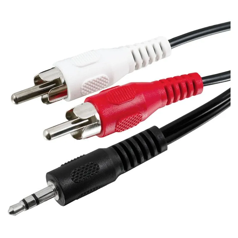 Cavo audio Goobay Jack da 3,5 mm a 2xRCA maschio/maschio 15 m Nero - immagine 1