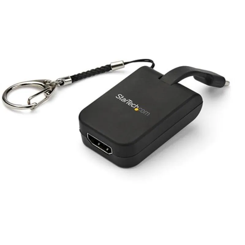 StarTech.com Adattatore compatto da USB C a HDMI - Convertitore video da USB Tipo-C a HDMI 4K 30Hz con portachiavi ad anello - USB-C DP Alt Mode a Monitor HDMI Dongle - Compatibile Thunderbolt 3 - immagine 1