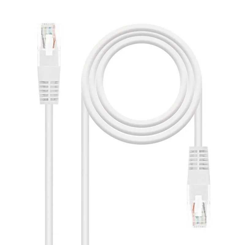 Cavo di rete Nanocable RJ-45 UTP AWG24 Cat.6 1m Bianco - immagine 1