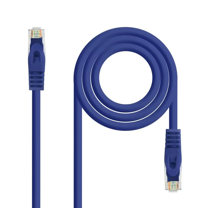 Cavo di rete Nanocable RJ45 LSZH Cat.6A UTP AWG24 2m Blu - immagine 1