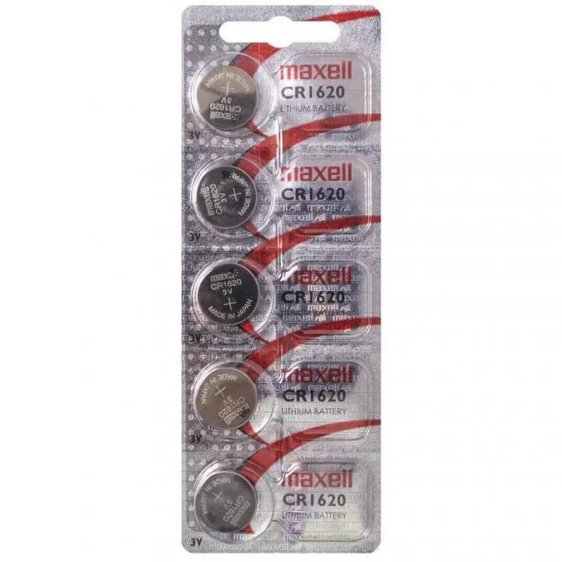 Maxell CR 1620 Confezione da 5 batterie a bottone al litio - immagine 1