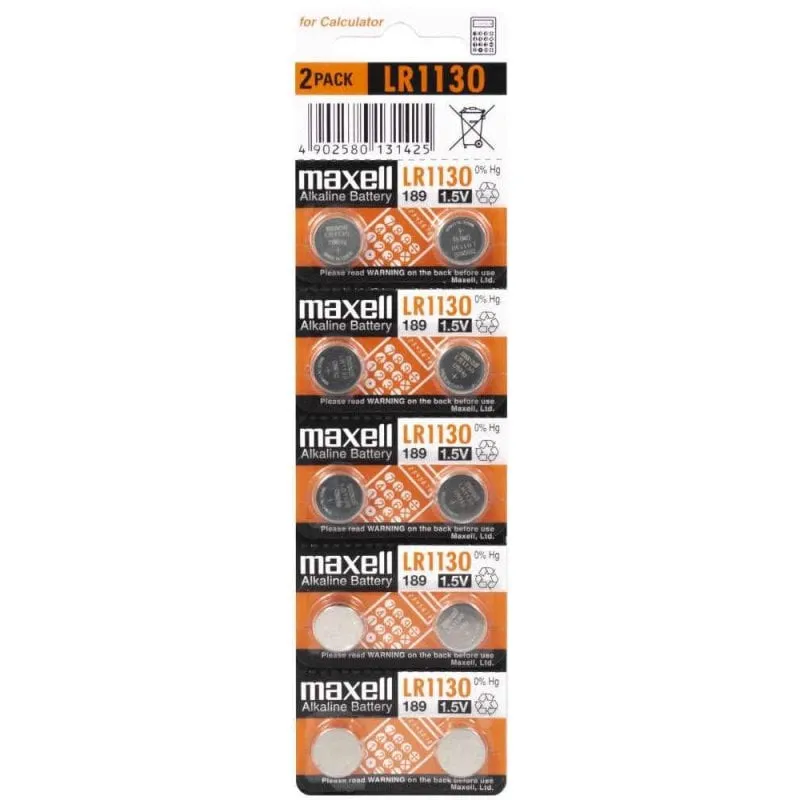 Maxell LR1130 Confezione da 10 pile a bottone 1,5 V - immagine 1