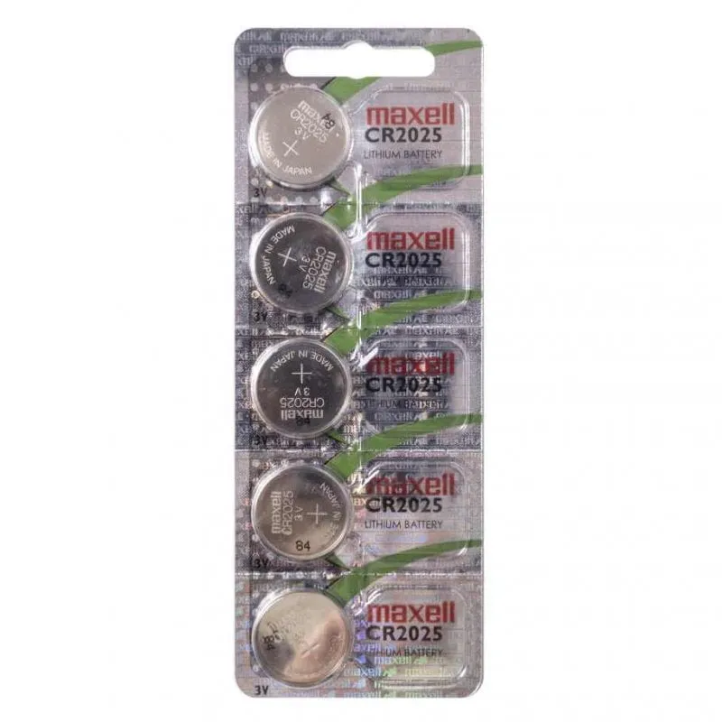 Maxell CR 2025 Confezione da 5 batterie a bottone al litio - immagine 1
