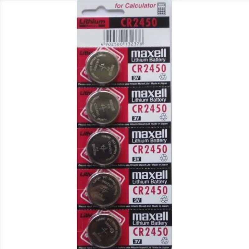 Maxell CR 2450 Confezione da 5 batterie a bottone al litio - immagine 1