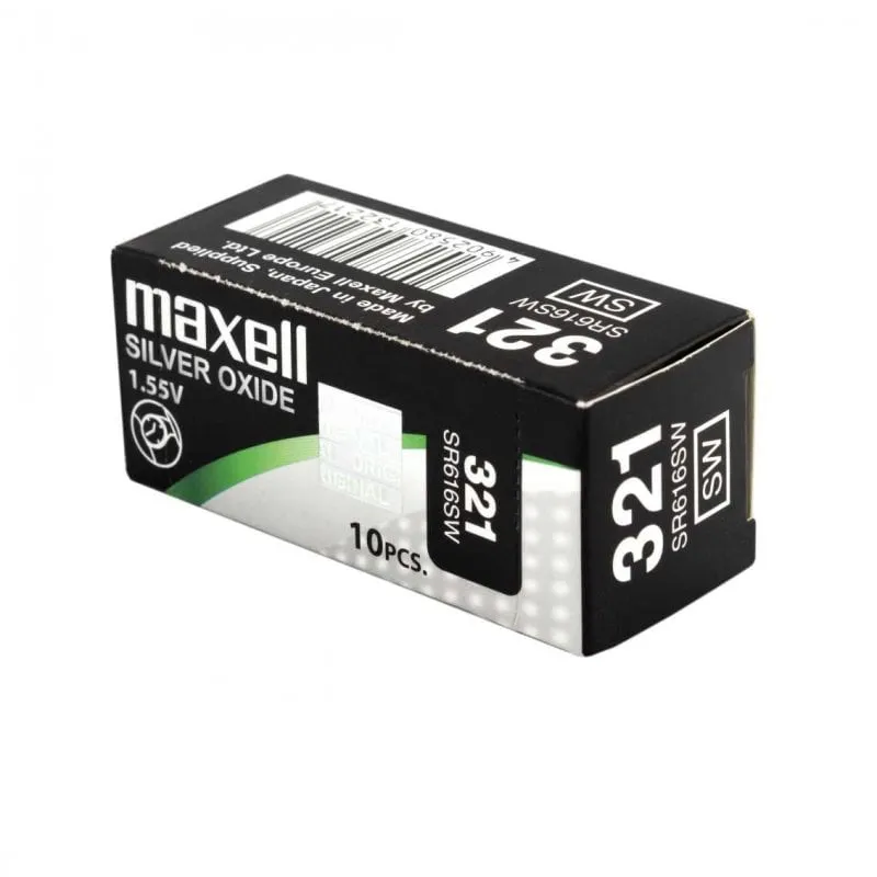 Maxell SR616SW Confezione da 10 pile a bottone 321 - immagine 1