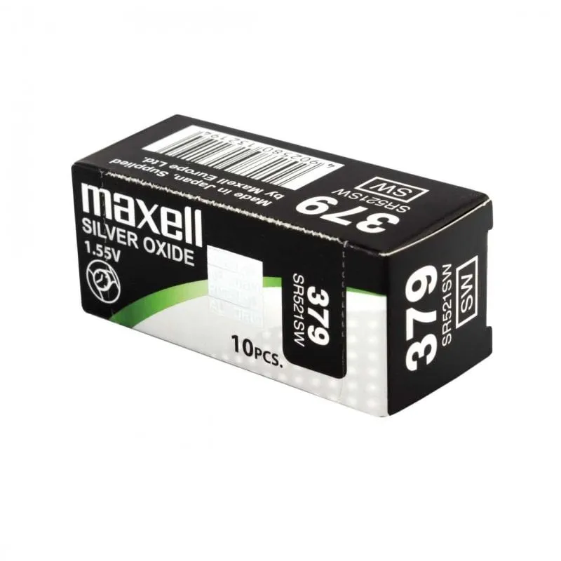 Maxell SR521SW Confezione da 10 batterie a bottone 379 - immagine 1