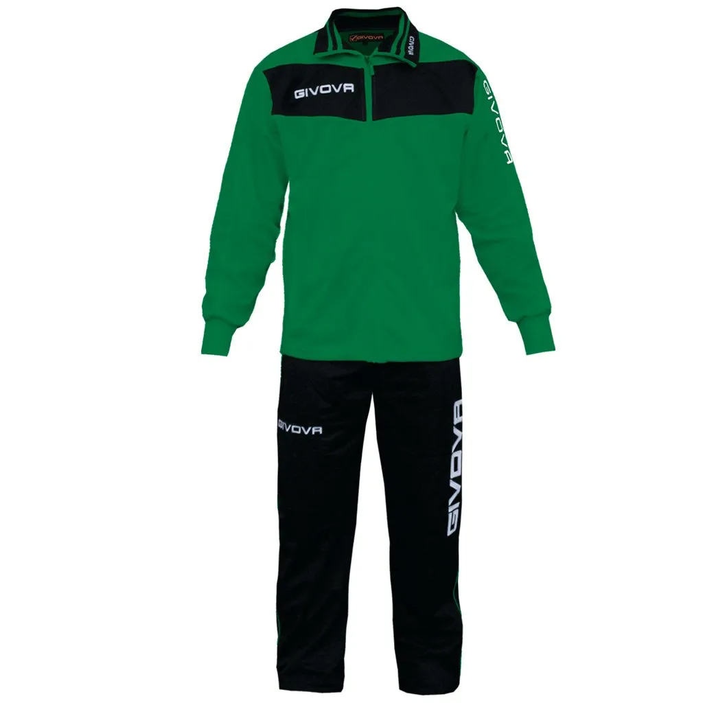 Givova TR019, Tuta Vela Unisex - Adulto, Verde/Nero, S - immagine 1