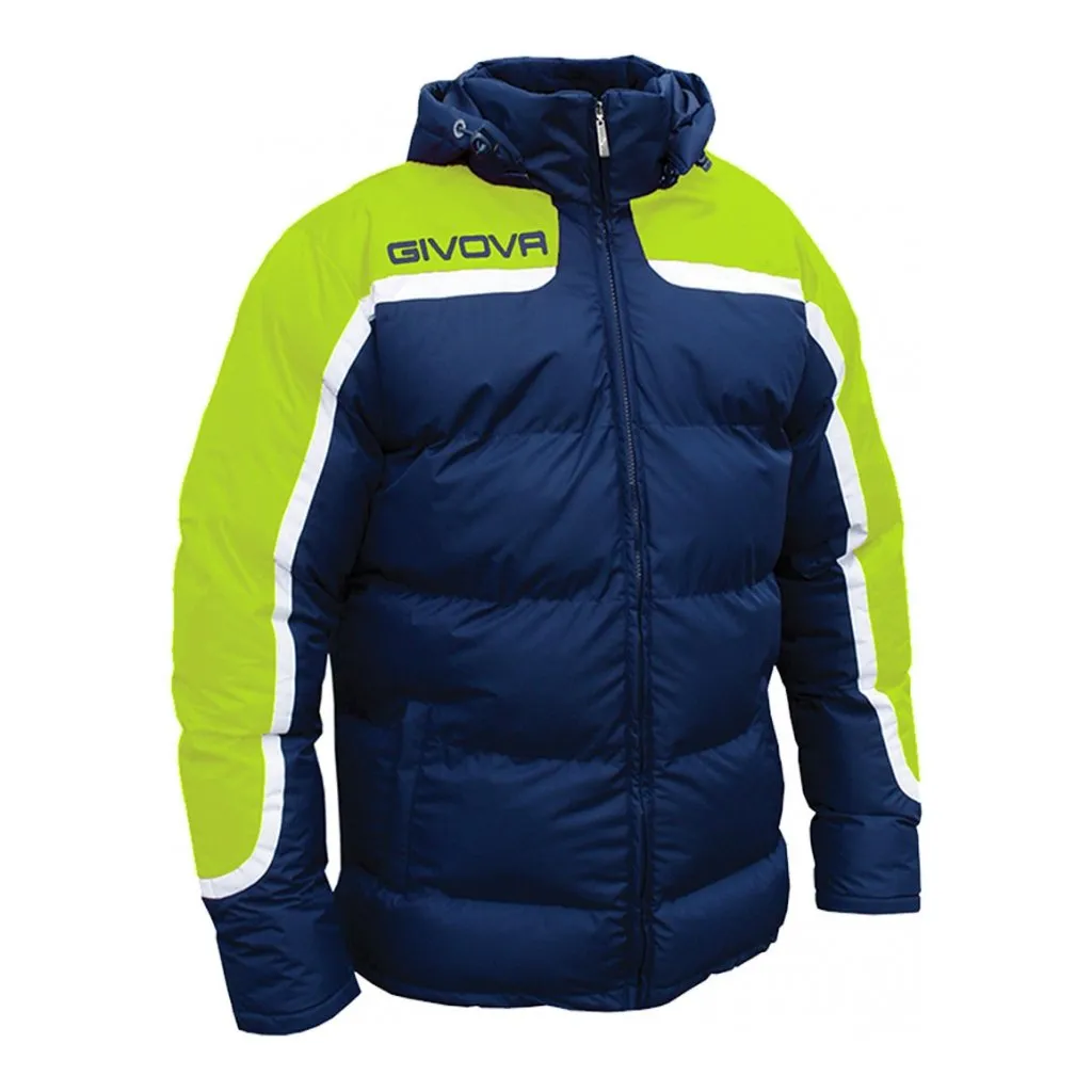 Givova Antartide, Giubbotto Calcio Uomo, Multicolore (Blu/Giallo Fluo), L - immagine 1