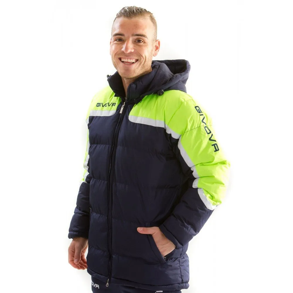 Givova Antartide, Giubbotto Calcio Uomo, Multicolore (Blu/Giallo), 2XS - immagine 1