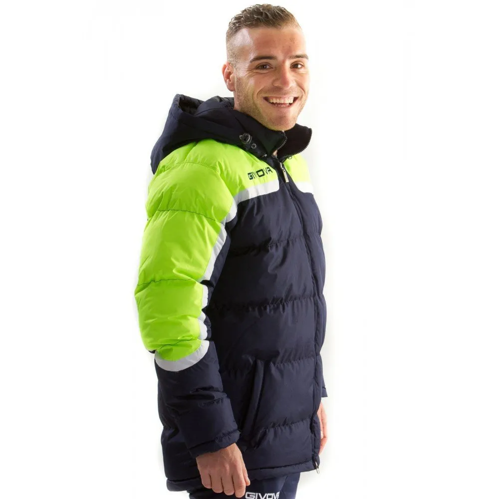 Givova Antartide, Giubbotto Calcio Uomo, Multicolore (Blu/Giallo), 2XL - immagine 2