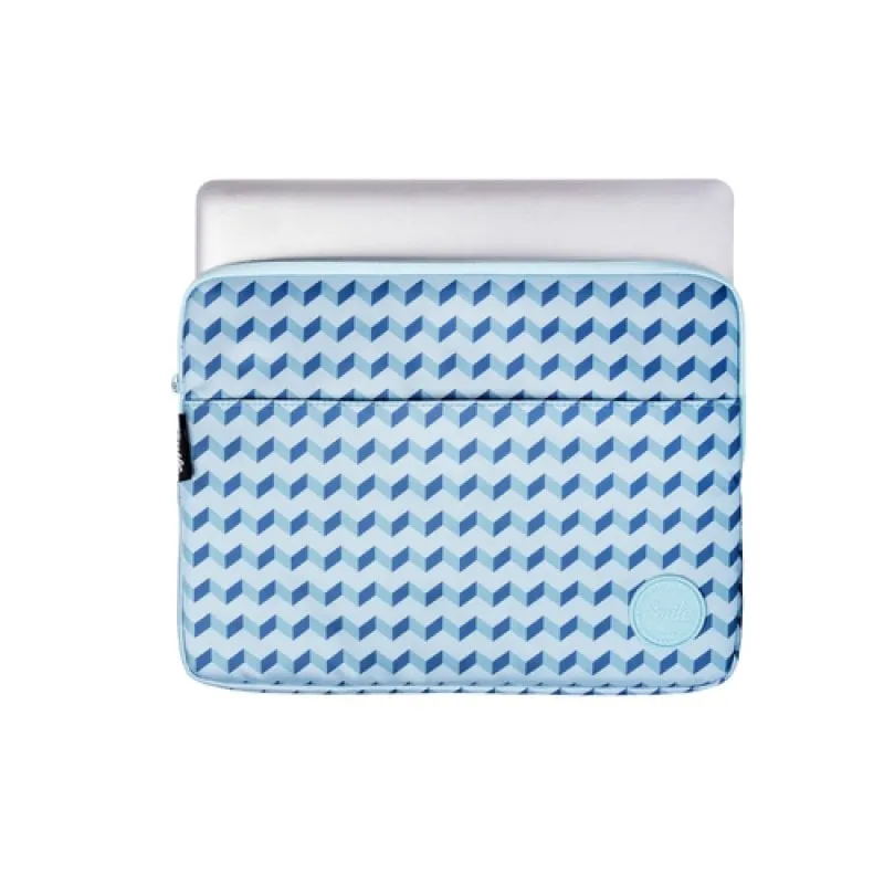 Custodia per laptop 13" Smile blu geometrica - immagine 1