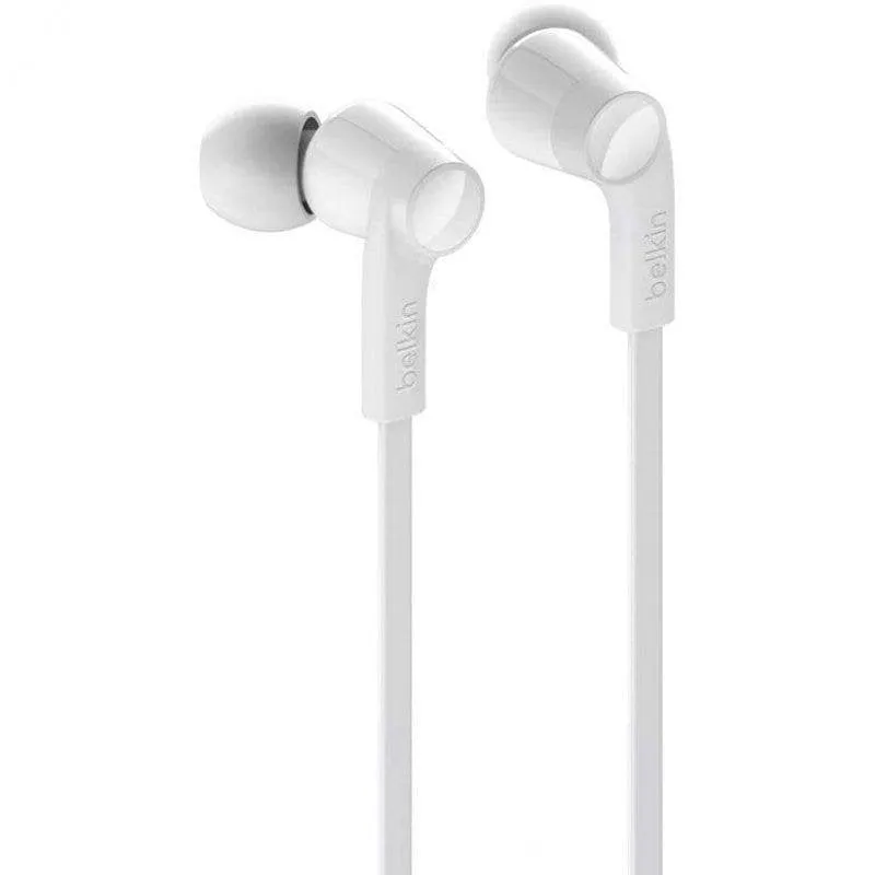 Auricolari Belkin Rockstar USB-C Bianchi con Microfono e Cancellazione Rumore - immagine 1