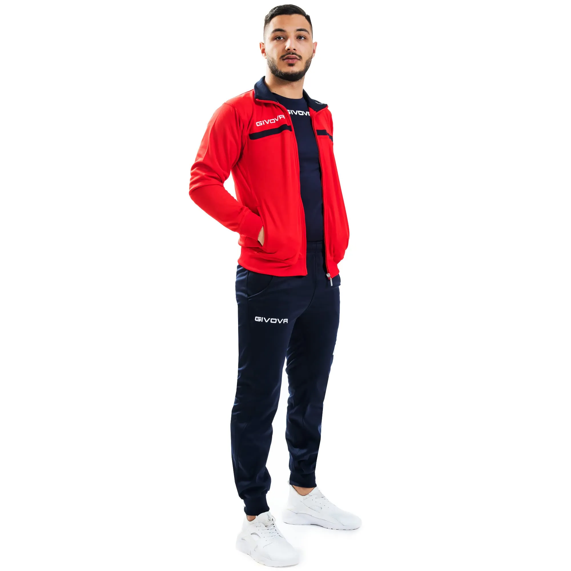 GIVOVA TUTA ONE FULL ZIP POLARFLEECE ROSSO/BLU - immagine 1