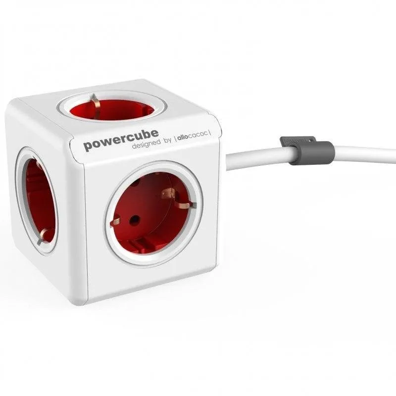 Multipresa PowerCube Extended 5 prese con supporto adesivo e cavo 3 m - immagine 1