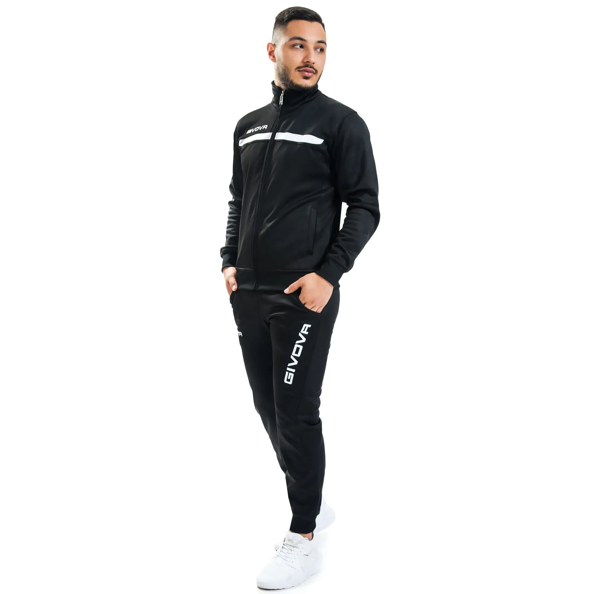 GIVOVA TUTA ONE FULL ZIP POLARFLEECE NERO/BIANCO - immagine 1