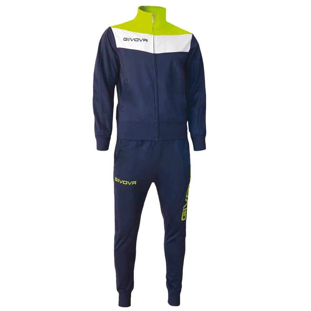 GIVOVA TR024F, tuta unisex per adulti, blu/giallo fluo, 3 XL - immagine 1
