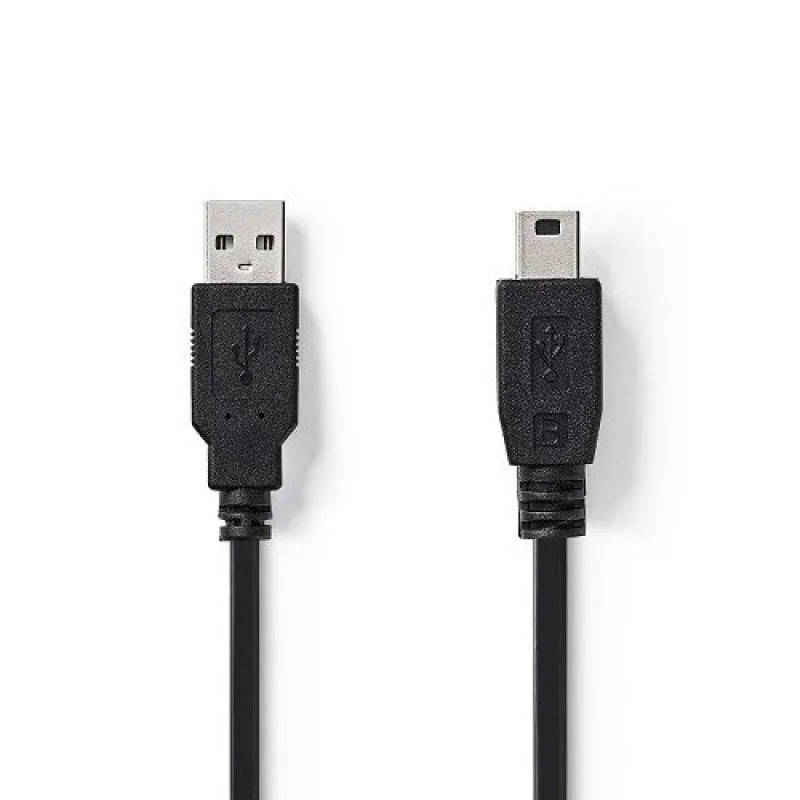 Cavo Goobay da USB-A 2.0 a Mini USB maschio/maschio 1,8 m Nero - immagine 1