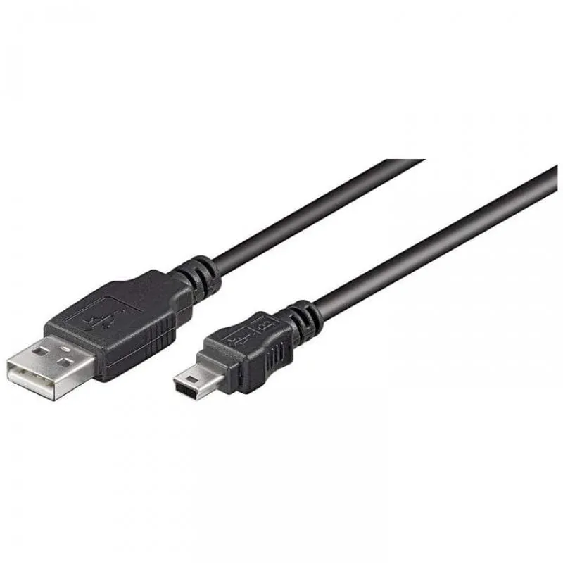 Cavo Goobay da USB 2.0 a Mini USB maschio/maschio da 3 m Nero - immagine 1