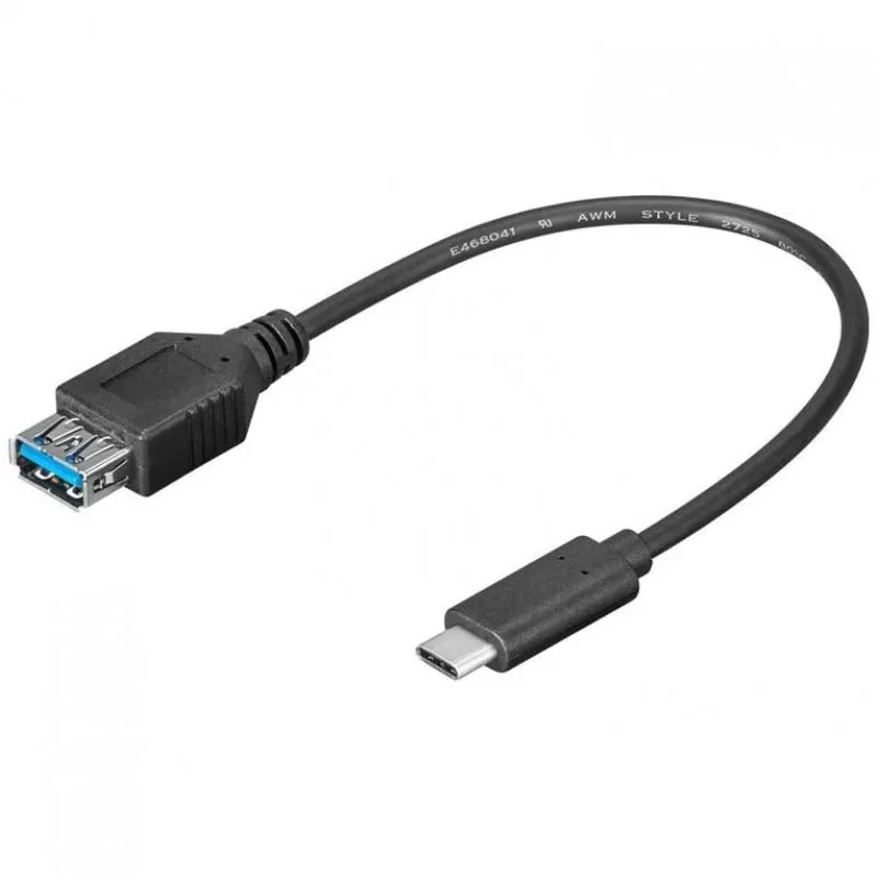 Cavo Goobay da USB-C a USB 3.0 maschio/femmina da 20 cm Nero - immagine 1