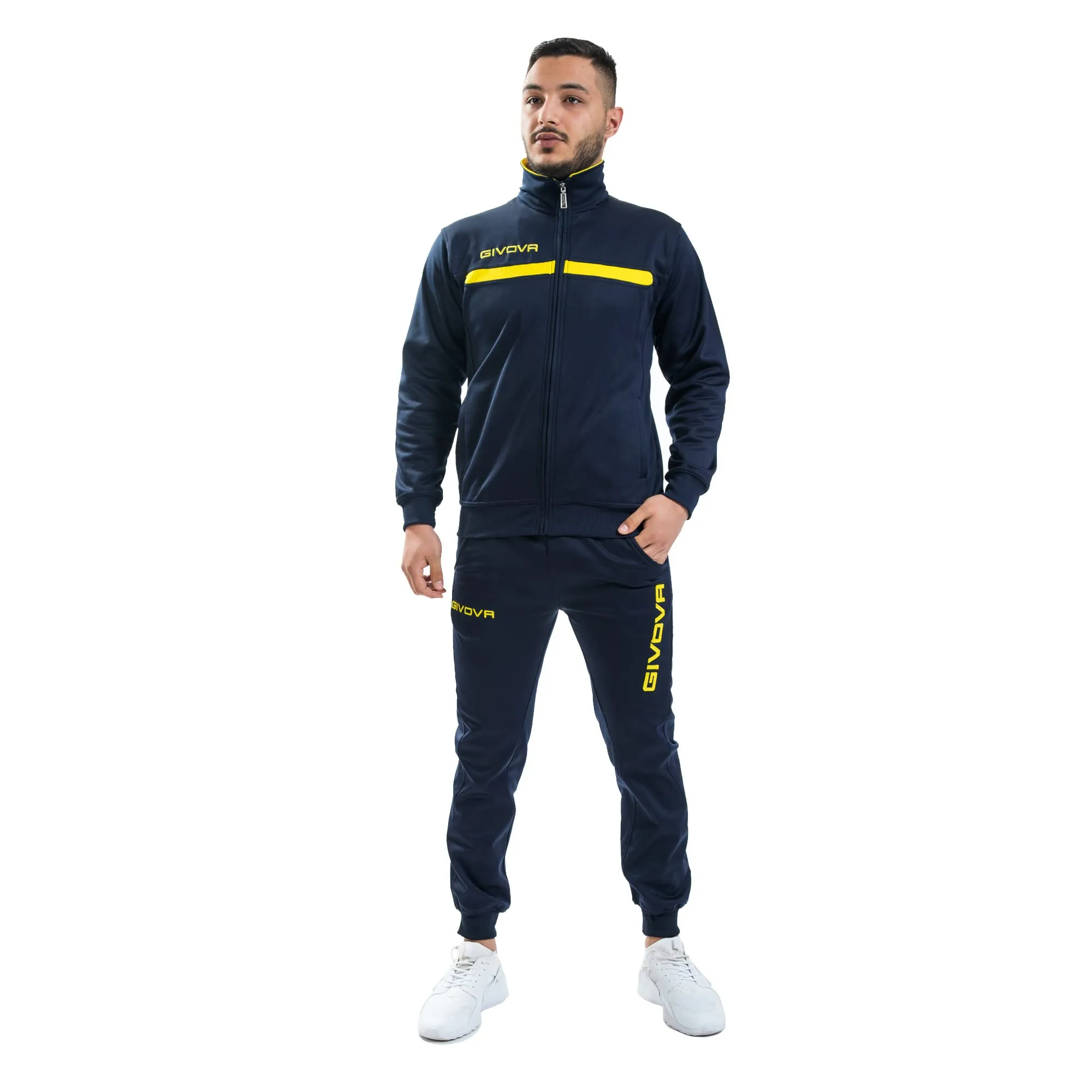 GIVOVA BLU/GIALLO TUTA ONE FULL ZIP POLARFLEECE - immagine 1