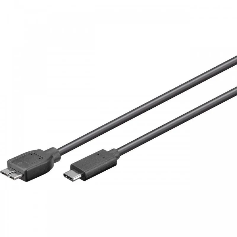 Cavo Goobay da USB-C a Micro USB B 3.0 maschio/maschio 50 cm Nero - immagine 1