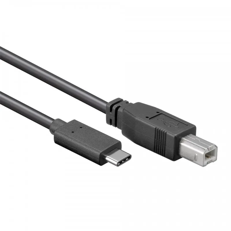 Cavo Goobay da USB-C 3.1 a USB B maschio/maschio 1 m Nero - immagine 1