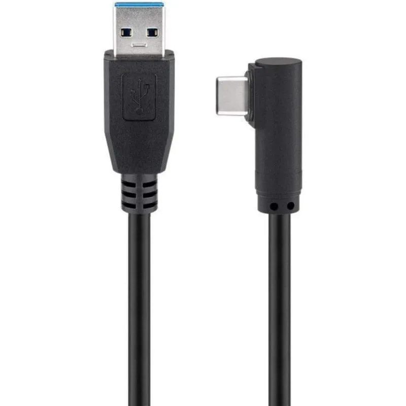 Cavo Goobay Angolato da USB-C a USB 3.0 Maschio/Maschio 2 m Nero - immagine 1