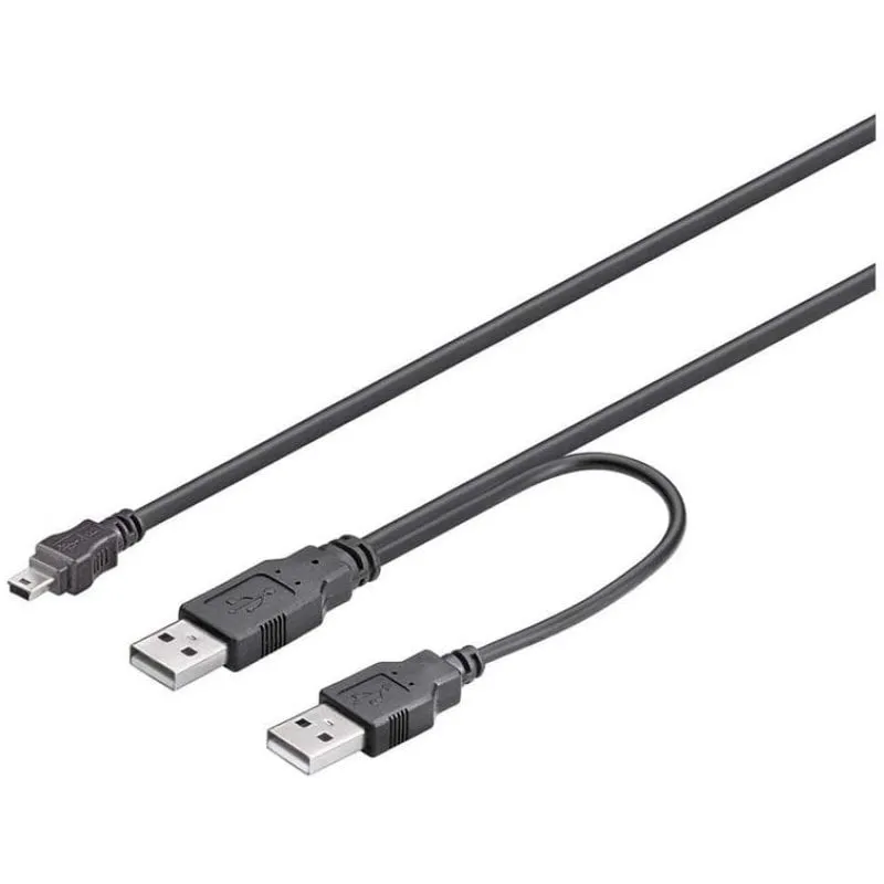 Cavo Goobay Mini USB a 2xUSB 2.0 50 cm Nero - immagine 1