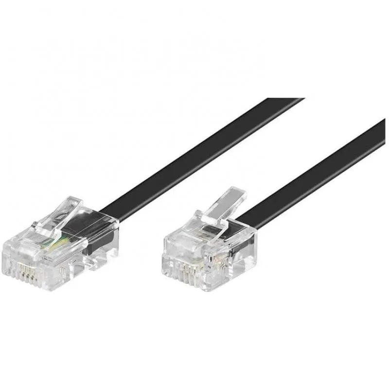Cavo telefonico Goobay RJ11 a RJ45 maschio/maschio 10 m Nero - immagine 1