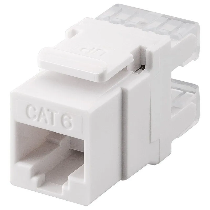 Connettore Goobay Keystone RJ45 a TB110 Cat 6 UTP Bianco - immagine 1