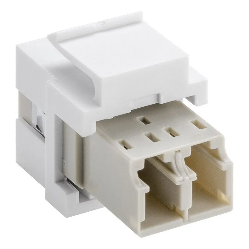 Connettore per fibra ottica Goobay Keystone LC-Duplex bianco - immagine 1