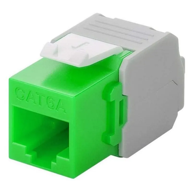 Goobay Keystone RJ45 a TIA 568A/B Cat 6A UTP Connettore Verde - immagine 1