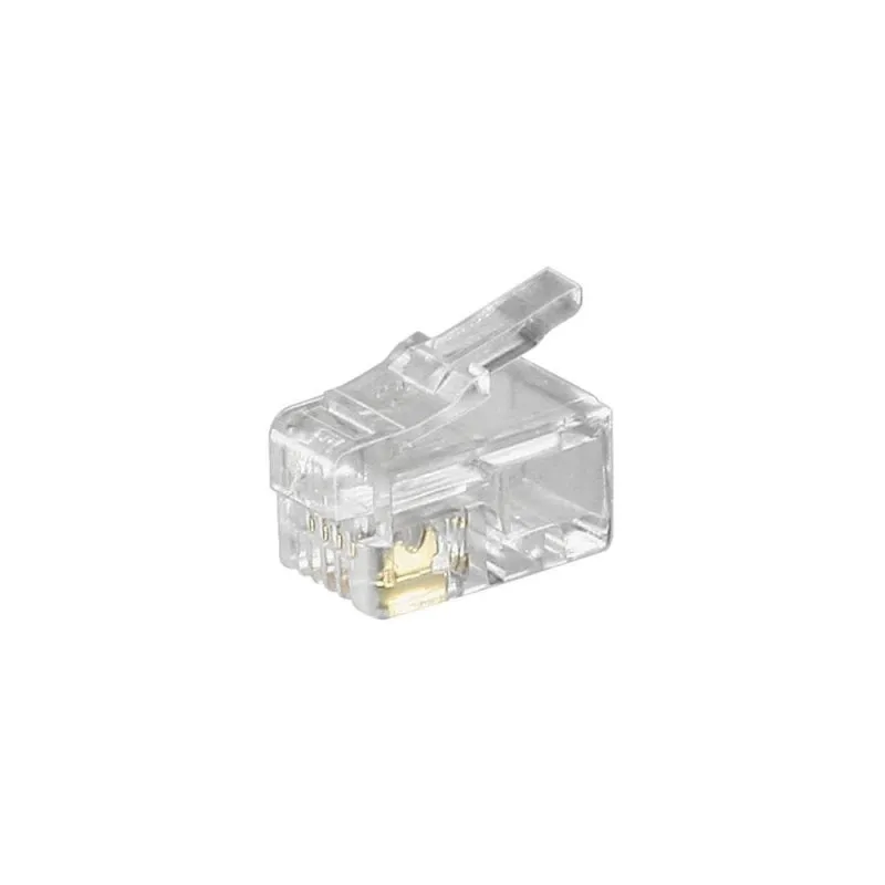 Connettore RJ10 Goobay trasparente, confezione da 10 unità - immagine 1
