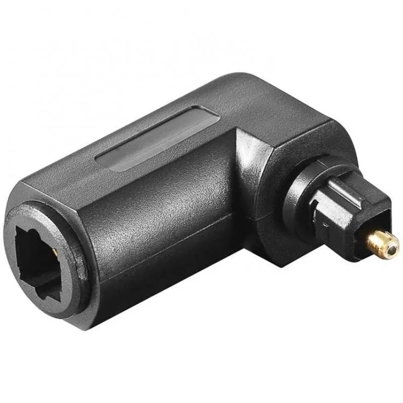 Adattatore ottico Toslink maschio/femmina angolato Goobay nero - immagine 1