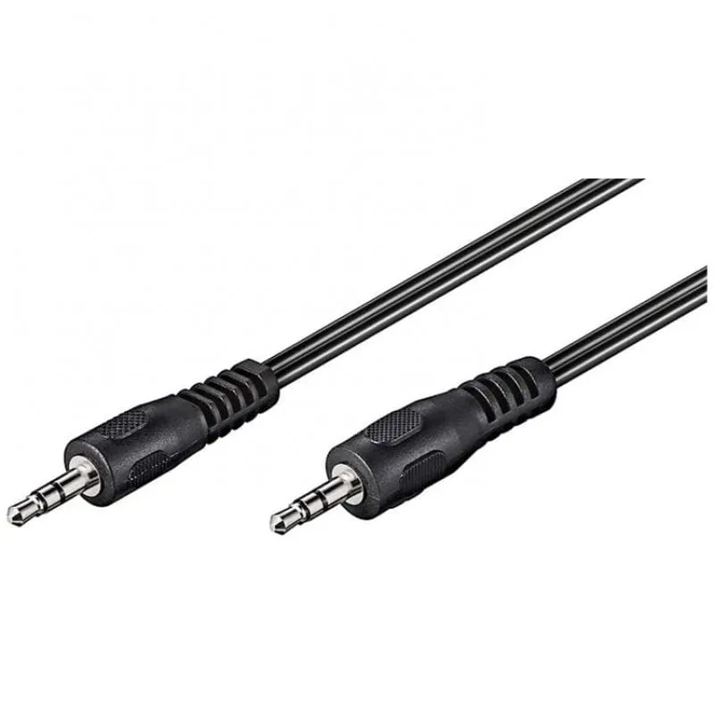 Cavo audio stereo Goobay Jack 3,5 mm maschio/maschio 5 m Nero - immagine 1