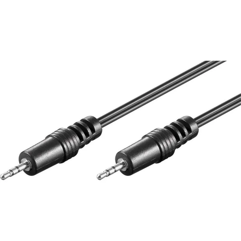 Cavo audio stereo Goobay Jack 2,5 maschio/maschio 1,5 m Nero - immagine 1